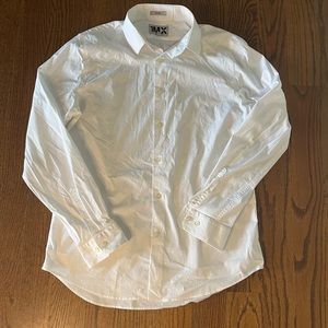 Express Men’s white button down shirt Size large